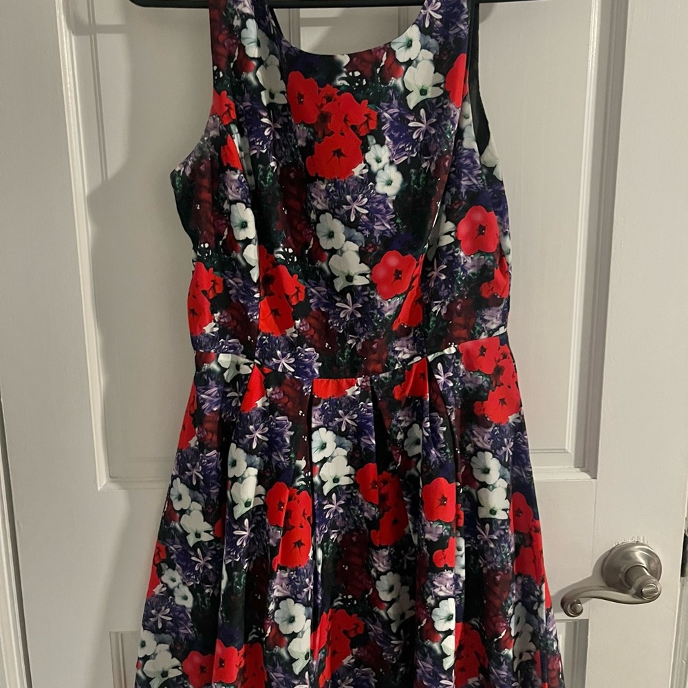Forever 21 Women’s Floral Dress - Red and Purple
